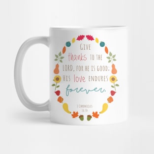 Give Thanks to the Lord, Autumn Print Mug